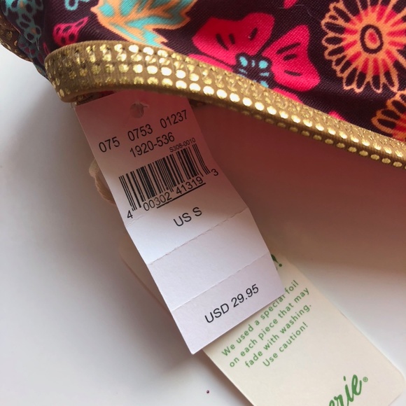 AERIE 2 piece floral and metallic swim - Picture 8 of 8